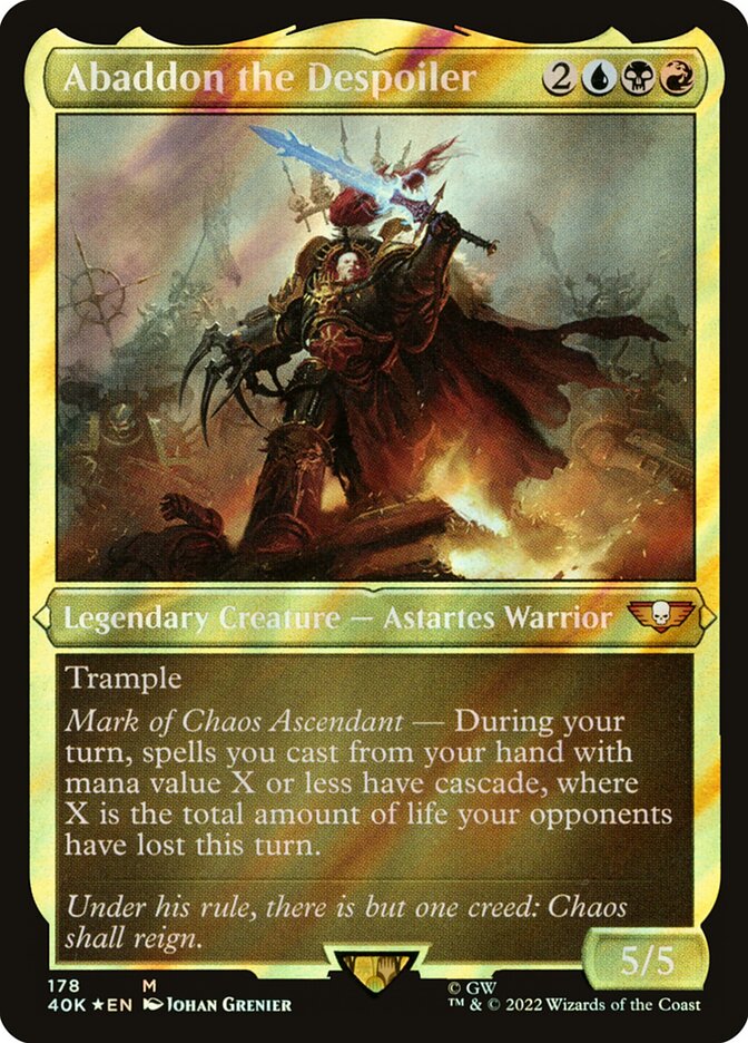 Abaddon the Despoiler - Etched - Inverted - Legendary - Surge Foil (Foil)