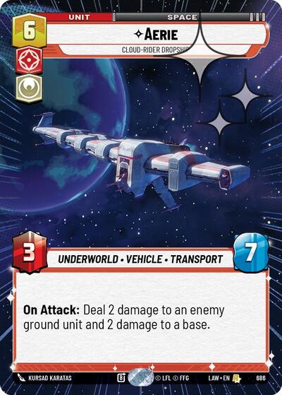 Aerie - Cloud-Rider Dropship (Hyperspace) - Foil
