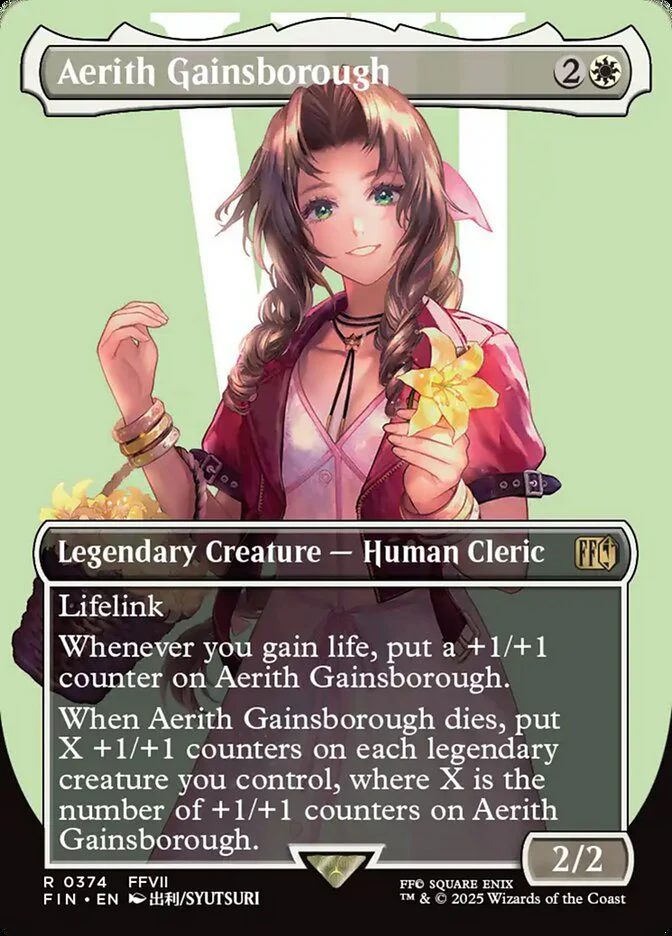 Aerith Gainsborough - Borderless - Full Art - Inverted - Legendary (Foil)