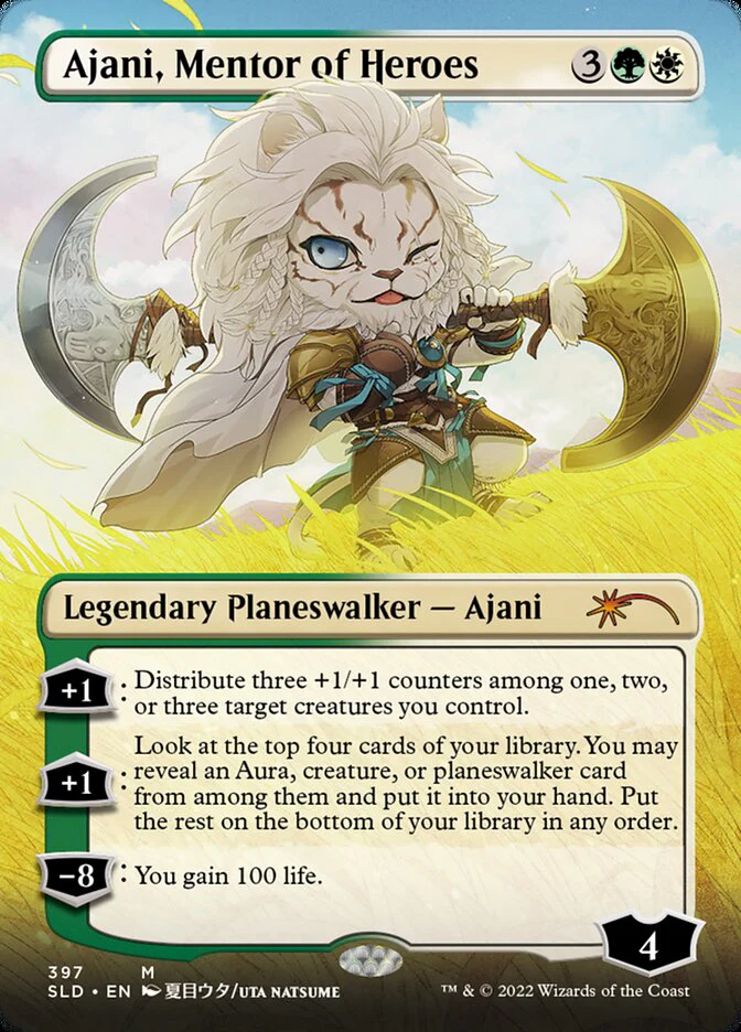 Ajani, Mentor of Heroes - Borderless - Full Art