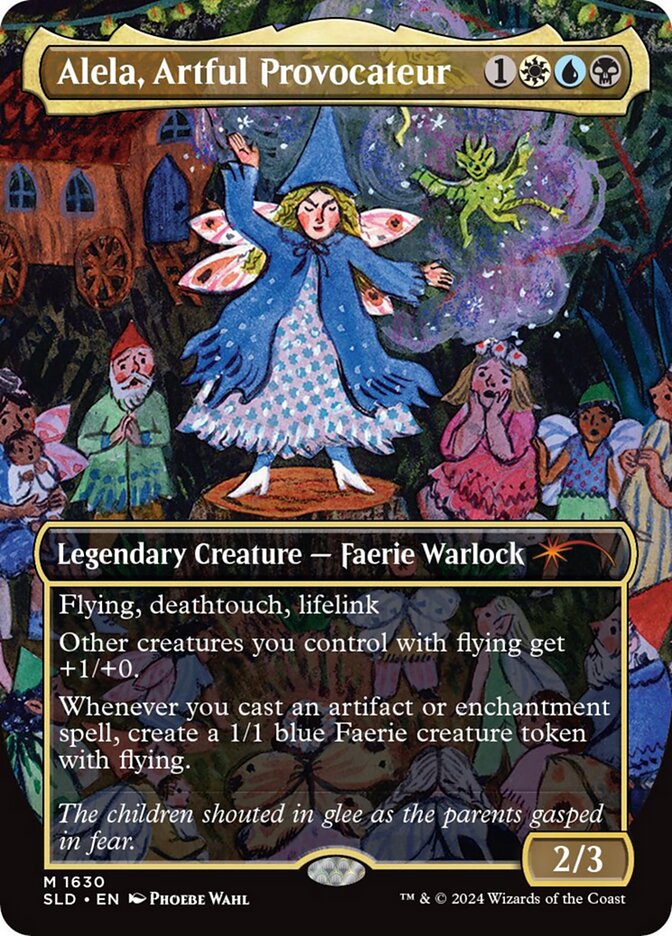 Alela, Artful Provocateur - Borderless - Full Art - Legendary - Inverted
