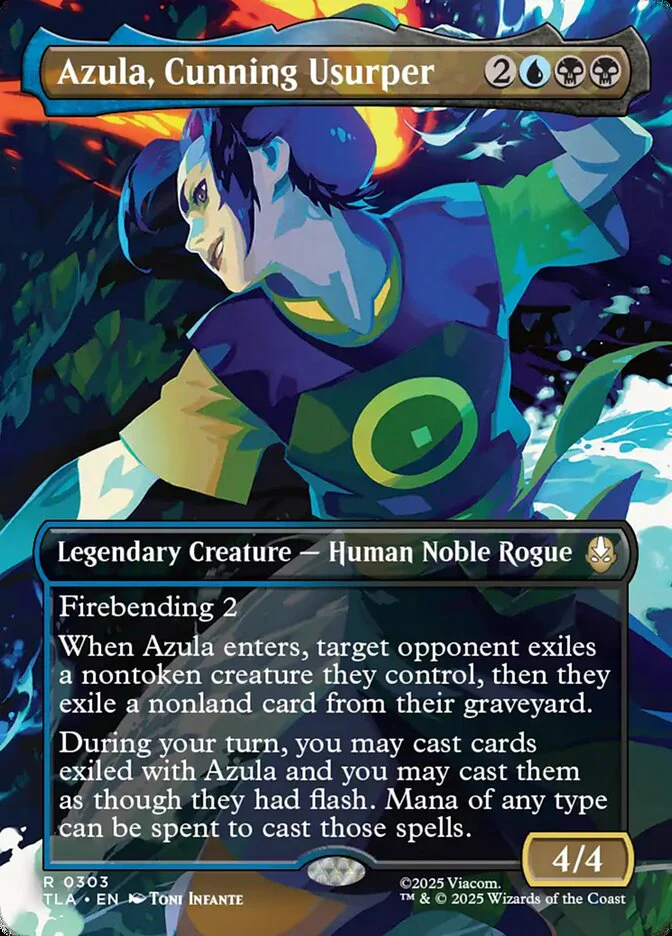 Azula, Cunning Usurper - Borderless - Full Art - Inverted - Legendary (Foil)