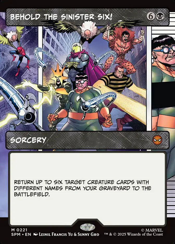 Behold the Sinister Six! - Borderless - Full Art - Inverted - Showcase (Foil)