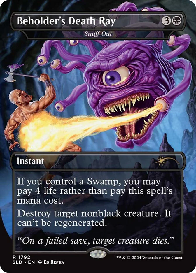 Beholder's Death Ray - Snuff Out - Borderless - Full Art