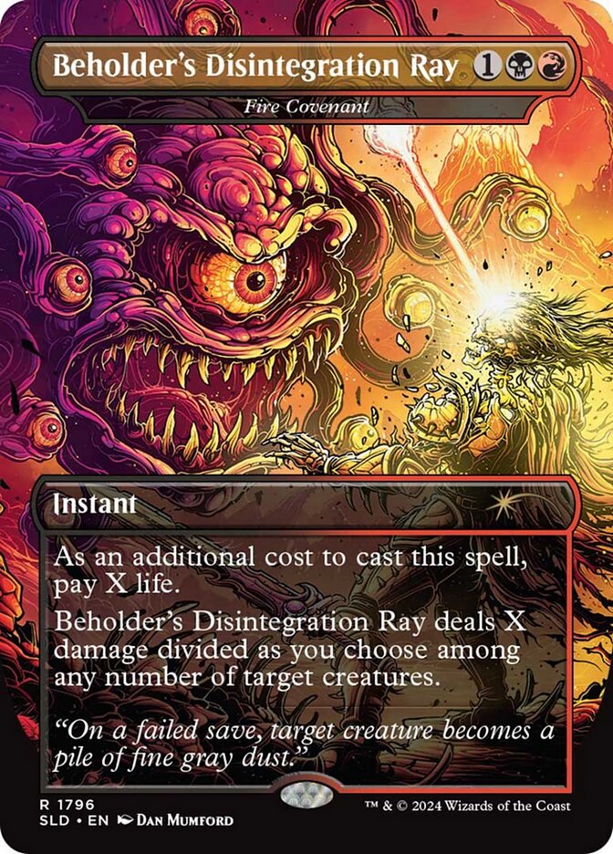 Beholder's Disintegration Ray - Fire Covenant - Borderless - Full Art (Foil)
