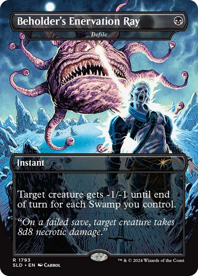 Beholder's Enervation Ray - Defile - Borderless - Full Art