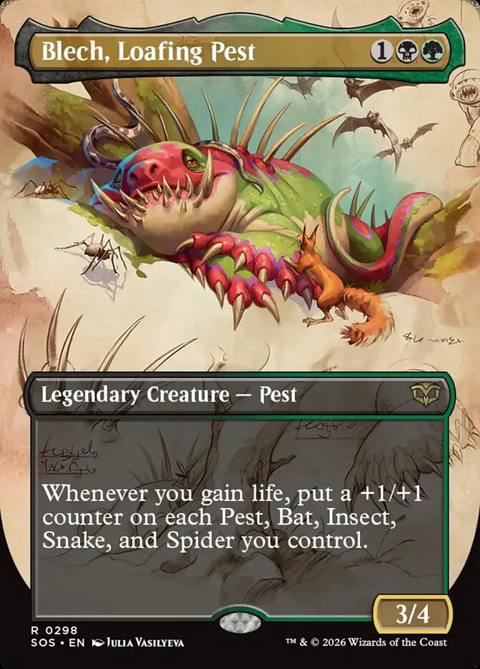 Blech, Loafing Pest - Borderless - Full Art - Inverted - Legendary - Showcase