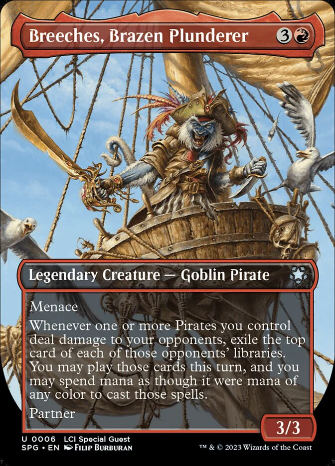 Breeches, Brazen Plunderer - Borderless - Full Art - Inverted - Legendary