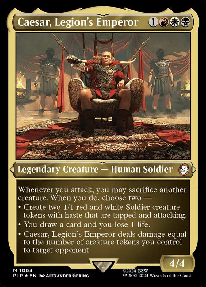 Caesar, Legion's Emperor - Etched - Inverted - Legendary - Etched (Etched Foil)