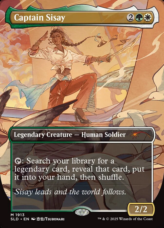 Captain Sisay - Borderless - Full Art - Legendary - Inverted (Foil)
