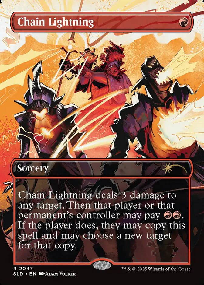 Chain Lightning - Borderless - Full Art - Inverted (Foil)