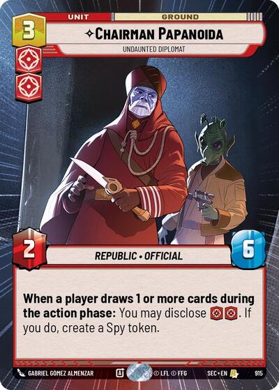 Chairman Papanoida - Undaunted Diplomat (Hyperspace) - Foil
