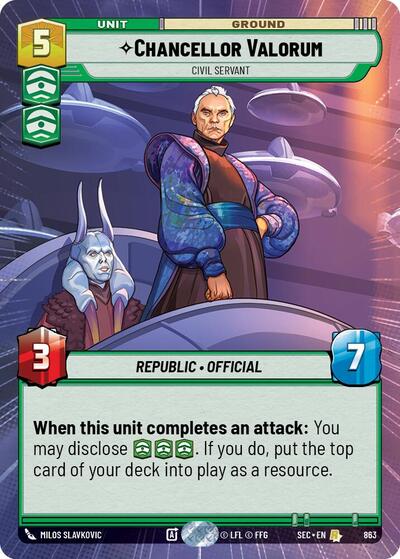 Chancellor Valorum - Civil Servant (Hyperspace) - Foil