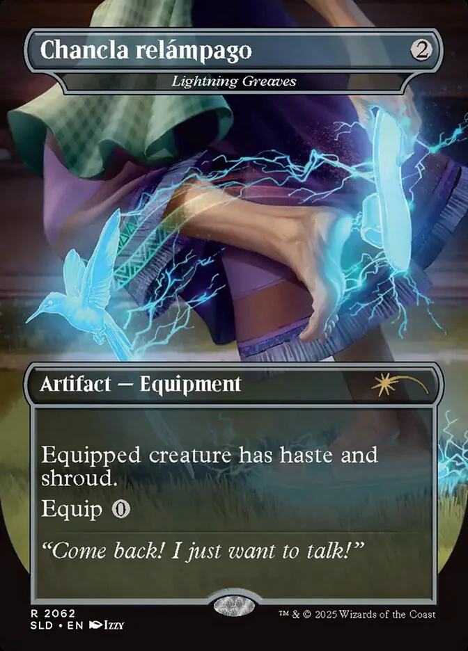 Chancla relámpagos - Lightning Greaves - Borderless - Full Art - Inverted (Foil)