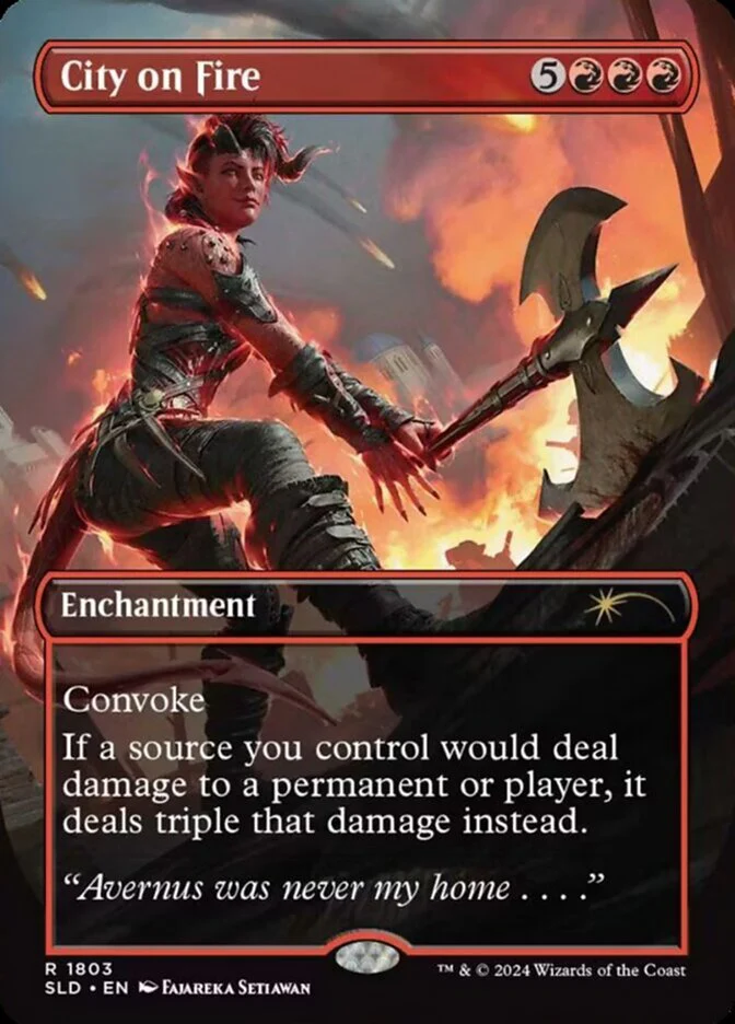 City on Fire - Borderless - Full Art (Foil)