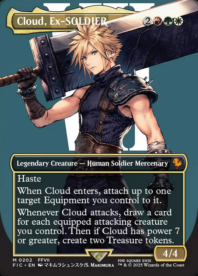 Cloud, Ex-SOLDIER - Borderless - Full Art - Legendary - Inverted (Foil)