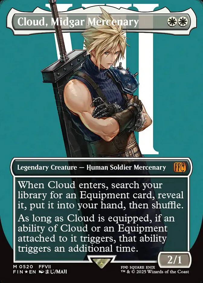 Cloud, Midgar Mercenary - Borderless - Full Art - Inverted - Legendary (Foil)