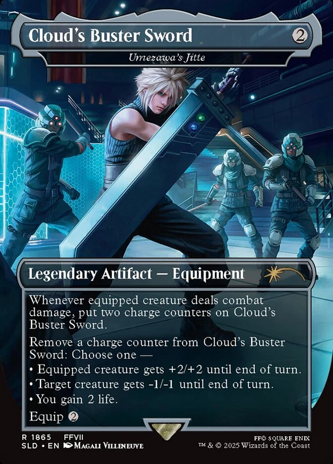 Cloud's Buster Sword - Umezawa's Jitte - Borderless - Full Art - Legendary - Inverted (Foil)