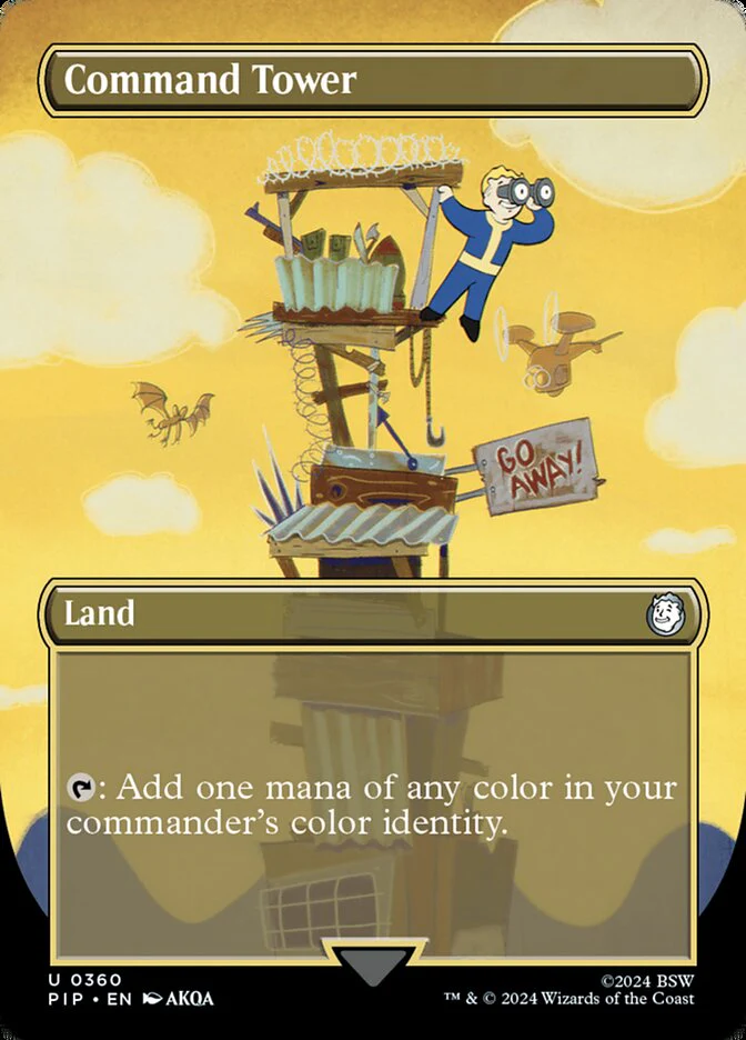 Command Tower - Borderless - Full Art - Inverted