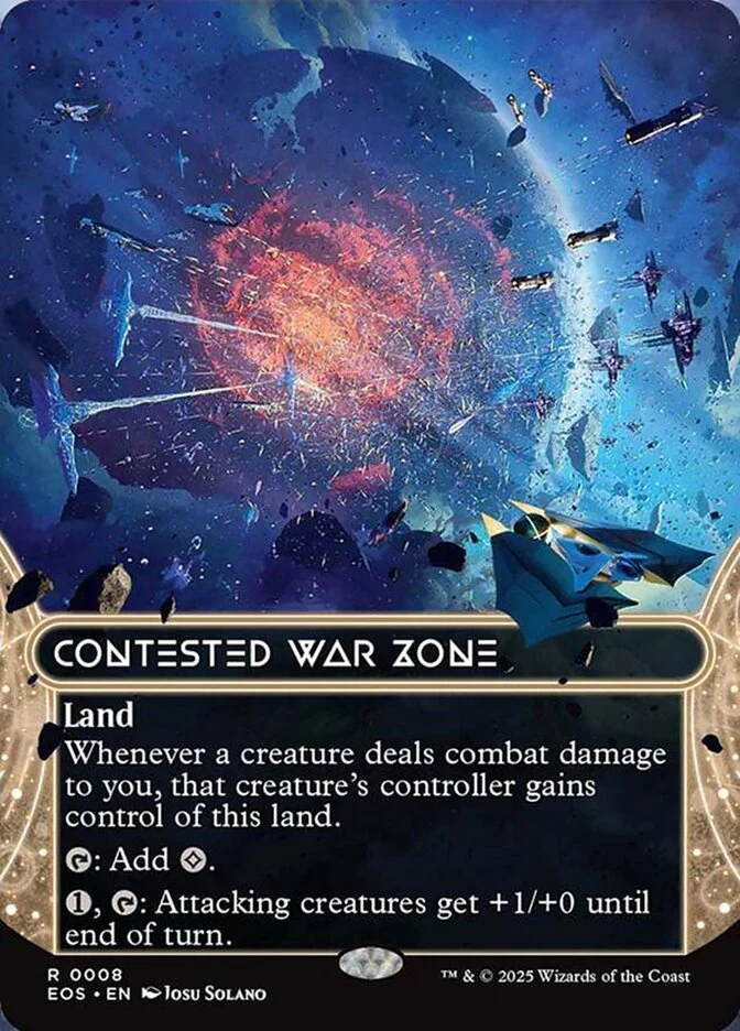 Contested War Zone - Borderless - Full Art - Inverted (Foil)