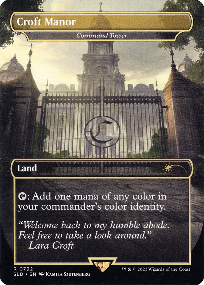 Croft Manor - Command Tower - Borderless - Full Art - Inverted