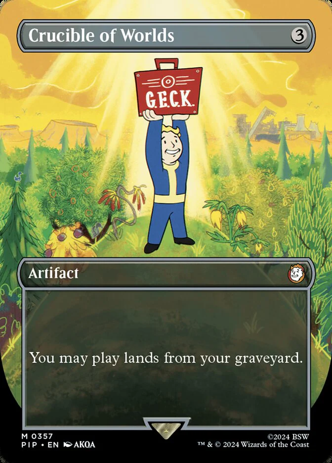 Crucible of Worlds - Borderless - Full Art - Inverted (Foil)