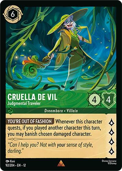 Cruella De Vil - Judgmental Traveler - Foil