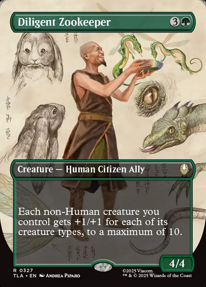 Diligent Zookeeper - Borderless - Full Art - Inverted (Foil)