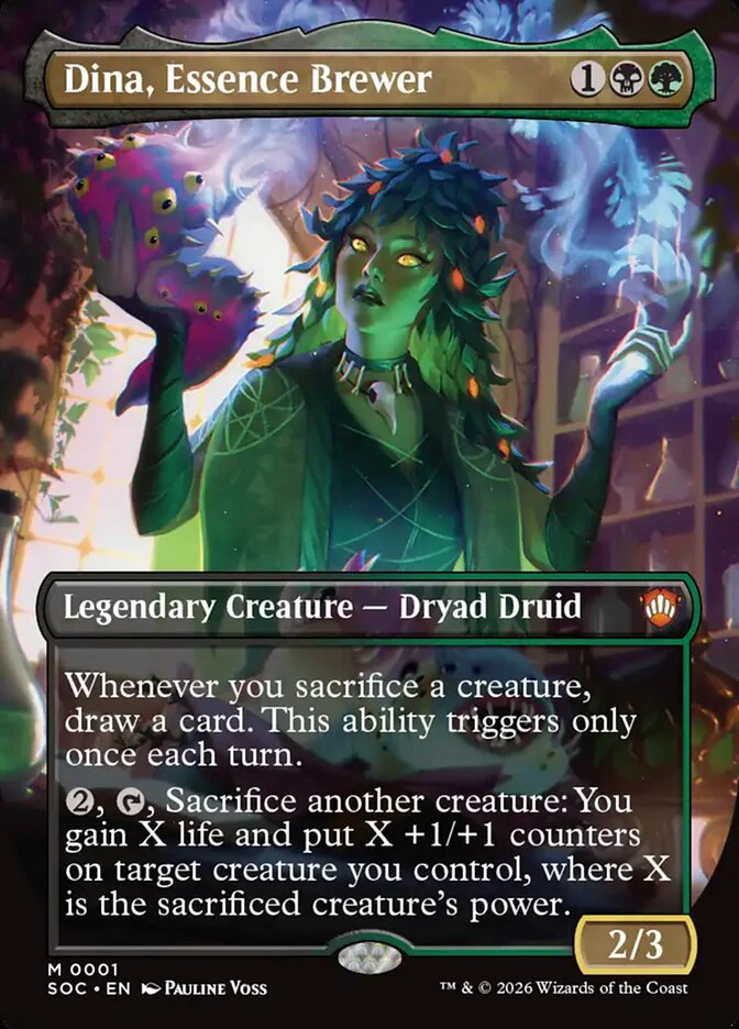 Dina, Essence Brewer - Borderless - Full Art - Inverted - Legendary (Foil)