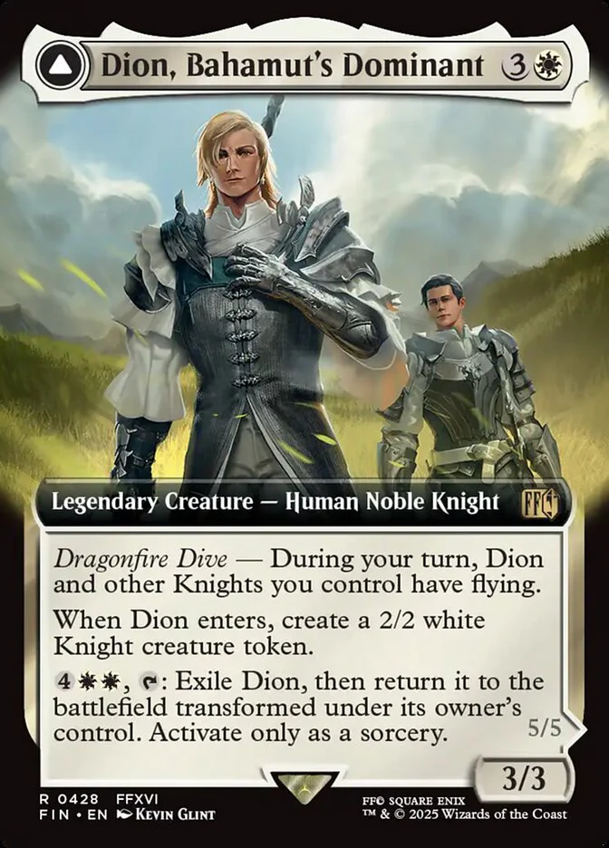 Dion, Bahamut's Dominant // Bahamut, Warden of Light - Enchantment - Extended Art - Legendary