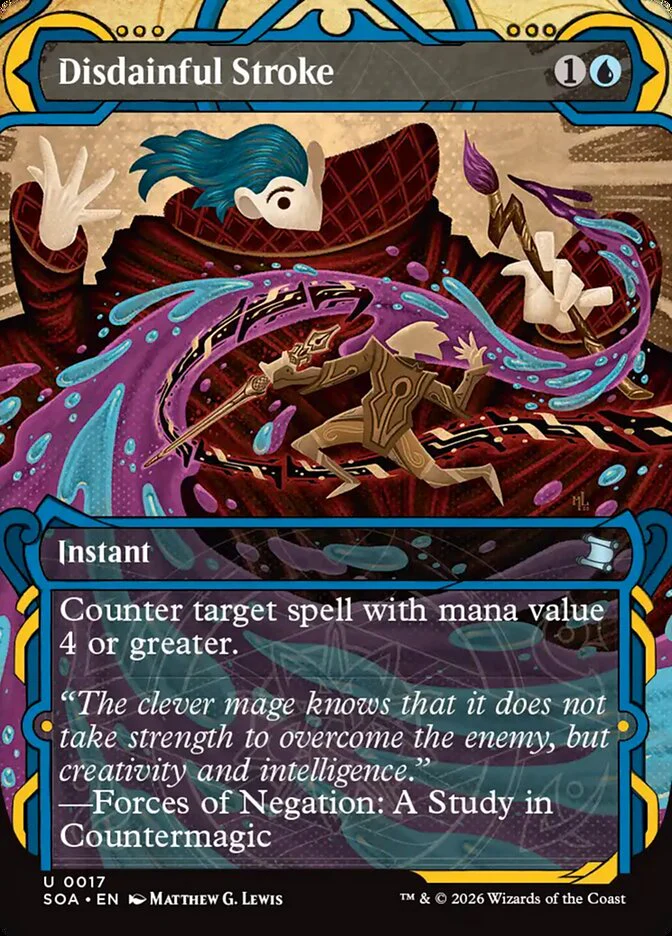 Disdainful Stroke - Borderless - Inverted - Showcase (Foil)