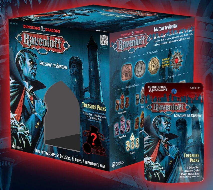 DND RAVENLOFT: CASTLE RAVENLOFT TREASURE PACKS 25CT DISPLAY