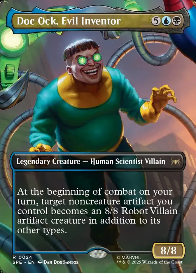 Doc Ock, Evil Inventor - Borderless - Full Art - Inverted - Legendary (Foil)