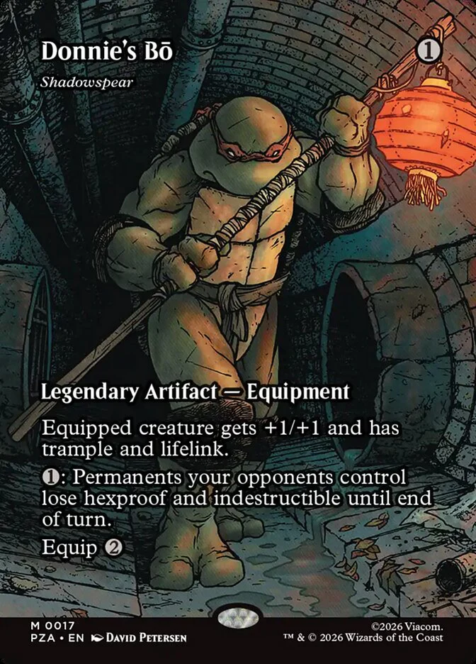 Donnie's Bō - Shadowspear - Borderless - Full Art - Inverted - Legendary (Foil)