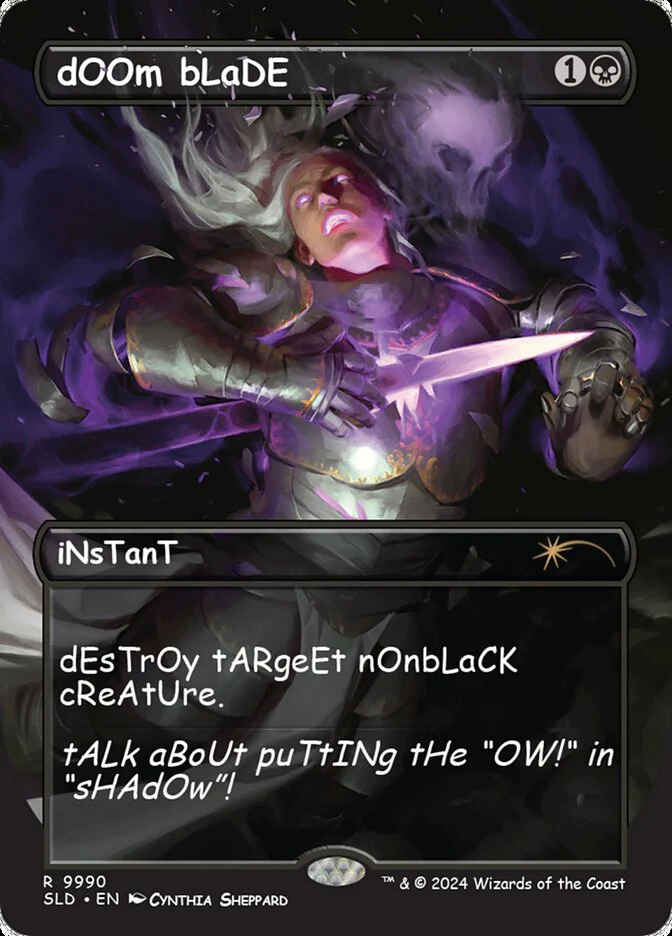 Doom Blade - Borderless - Full Art - Inverted (Foil)