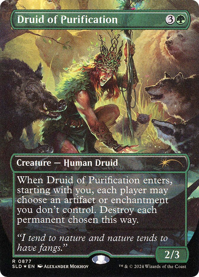 Druid of Purification - Borderless - Full Art - Inverted (Foil)