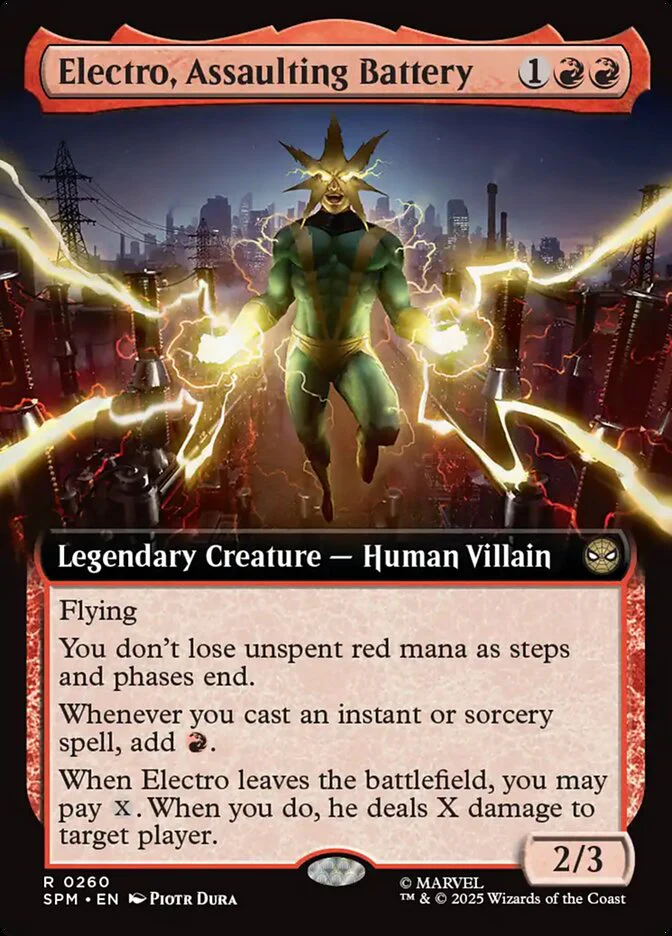 Electro, Assaulting Battery - Extended Art - Legendary (Foil)