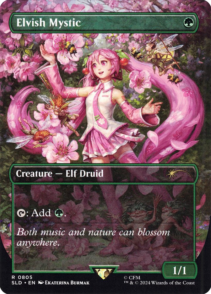 Elvish Mystic - Full Art - Inverted (Foil)