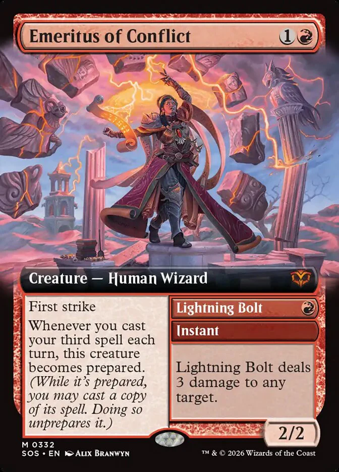 Emeritus of Conflict // Lightning Bolt - Extended Art