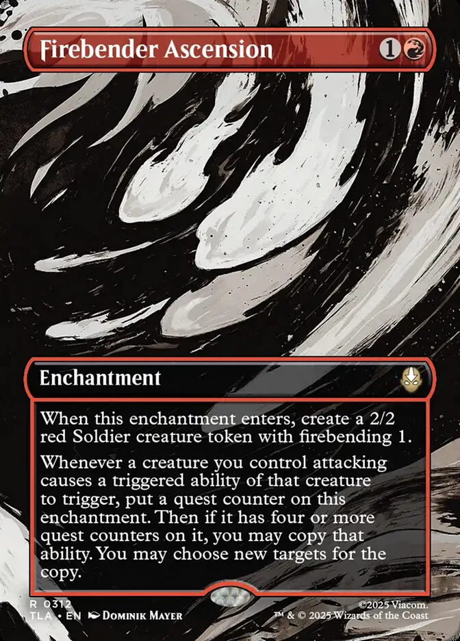 Firebender Ascension - Borderless - Full Art - Enchantment - Inverted (Foil)