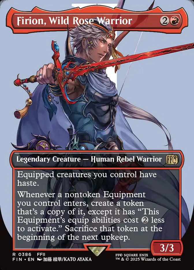 Firion, Wild Rose Warrior - Borderless - Full Art - Inverted - Legendary