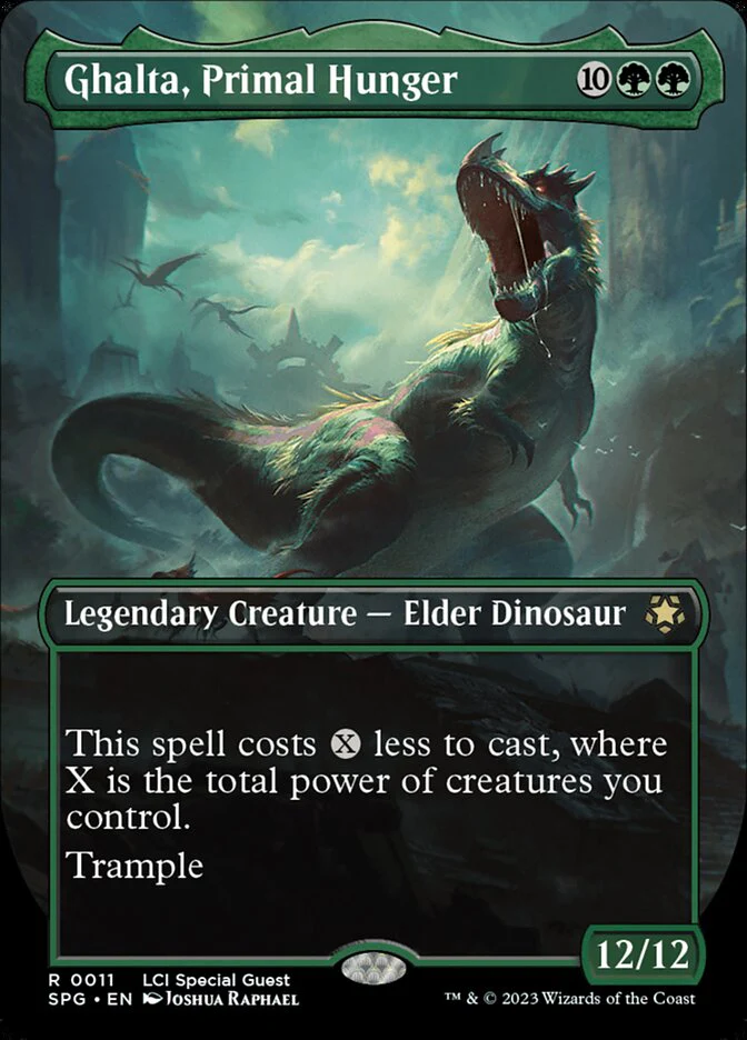 Ghalta, Primal Hunger - Borderless - Full Art - Inverted - Legendary (Foil)