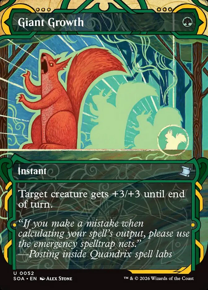 Giant Growth - Borderless - Inverted - Showcase (Foil)
