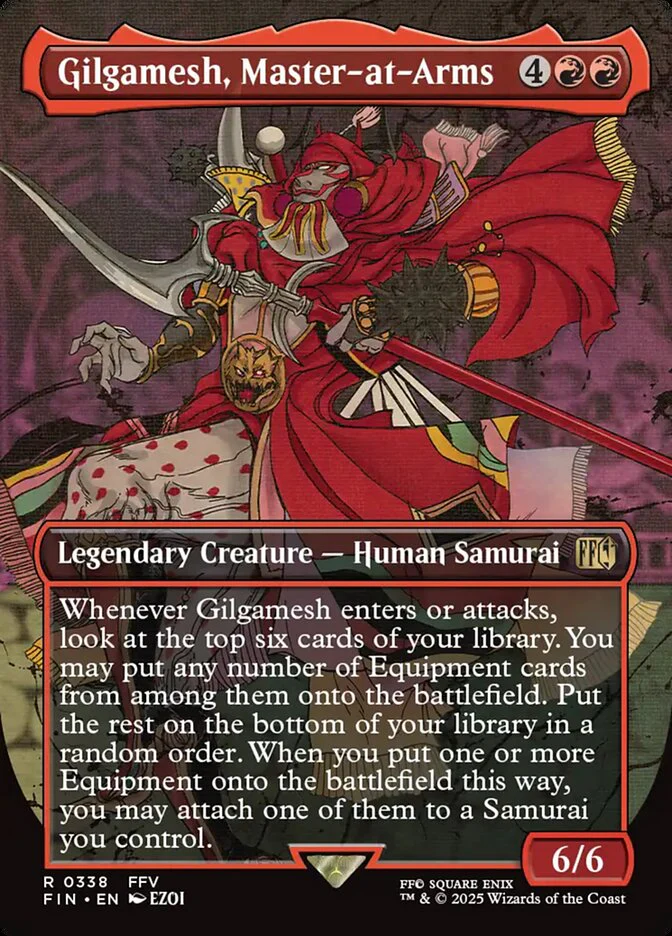 Gilgamesh, Master-at-Arms - Borderless - Full Art - Inverted - Legendary