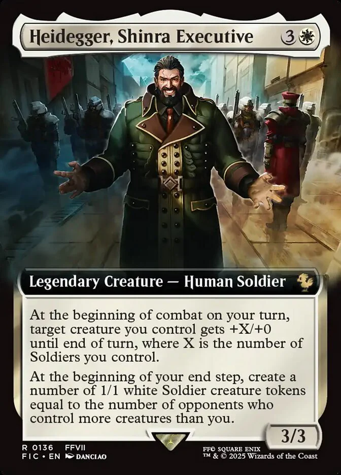 Heidegger, Shinra Executive - Extended Art - Legendary