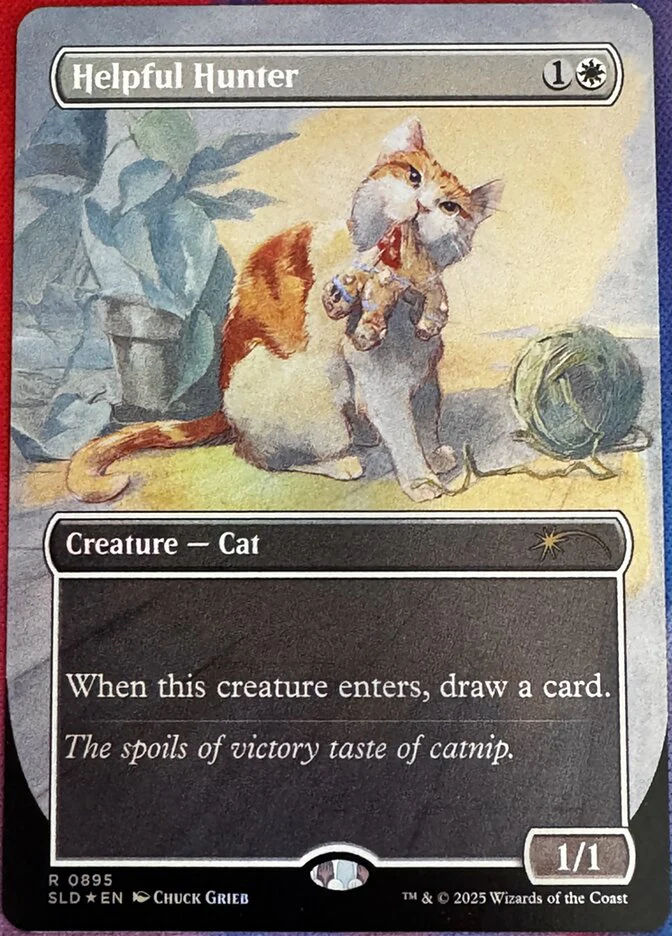 Helpful Hunter - Borderless - Full Art - Inverted (Foil)