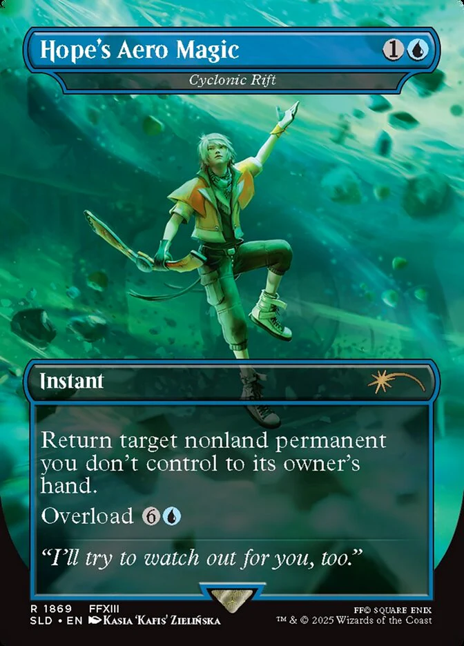 Hope's Aero Magic - Cyclonic Rift - Borderless - Full Art - Inverted (Foil)