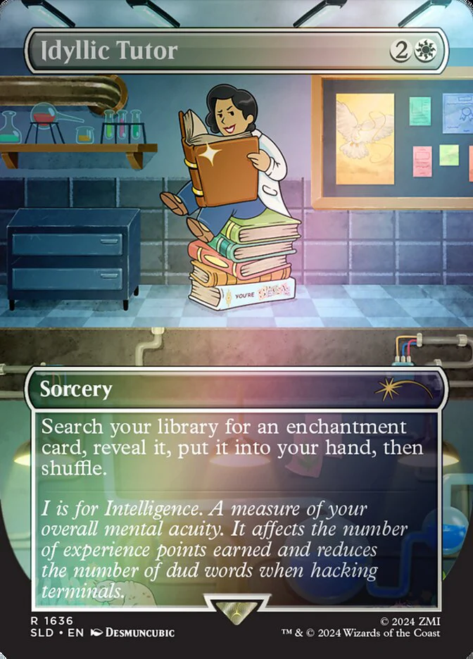 Idyllic Tutor - Borderless - Full Art - Inverted (Foil)
