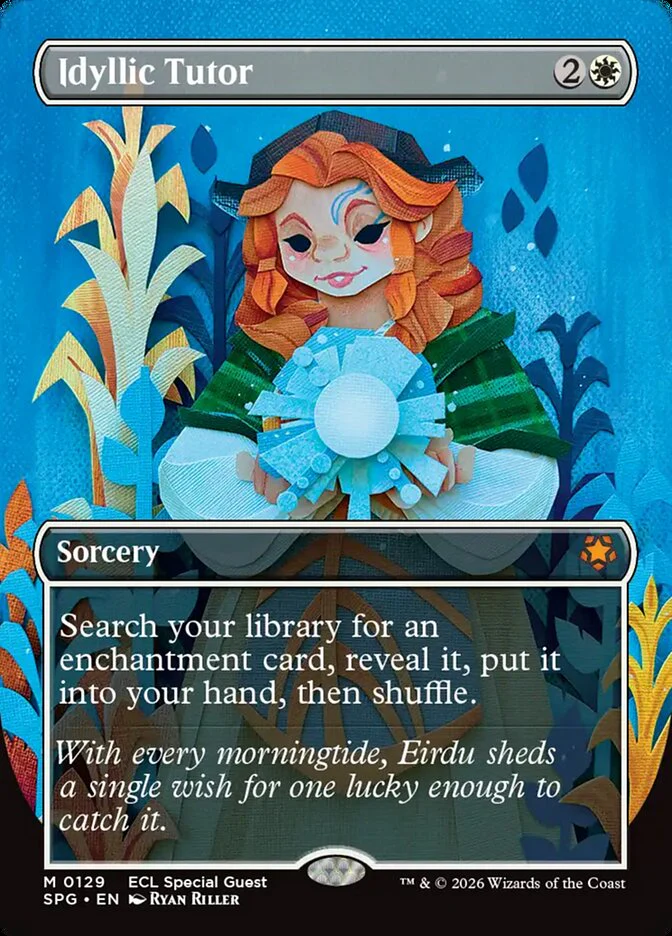 Idyllic Tutor - Borderless - Full Art - Inverted (Foil)