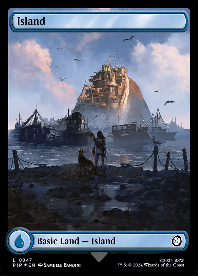 Island - Full Art - Surge Foil (Foil)